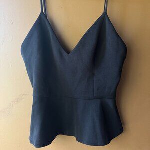 Amanda Uprichard black peplum top